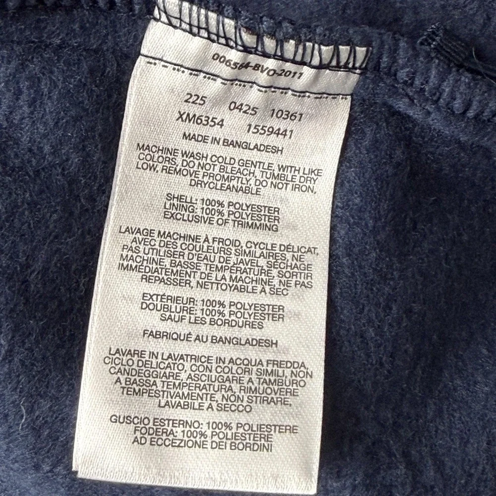 Columbia Jacket Mens Large Blue Fleece Windbreaker Lined‎ Warm Full Zip Pockets